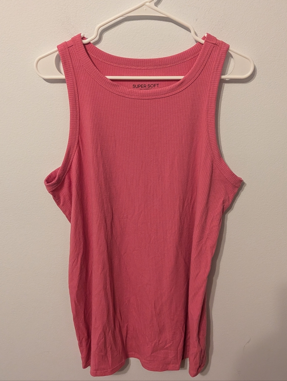 Torrid Pink Super Soft Rib High Neck Tank Top Size 2X